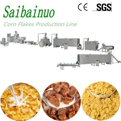 200 kg/klst. Morgunkornsframleiðsla Vél Corn Flakes Extruder