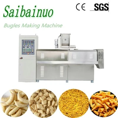 Factory Bugles Snack Food Exruder Production Machine Line Engineer Uppsetning